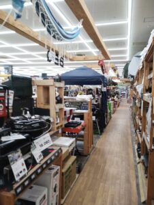 ジョイフルホンダのキャンプ用品売り場